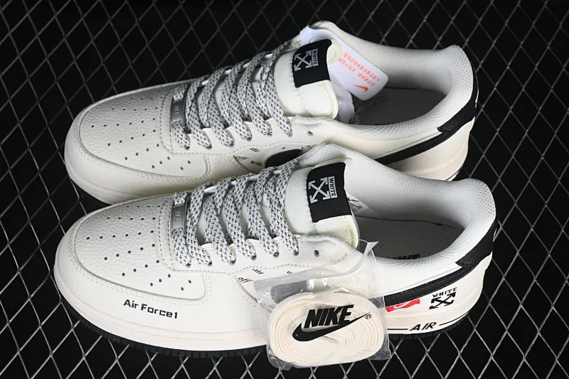 All categories Nk Air Force 1 Air Force series Nk Air Force 1 Low Air Force low top Nike Air Force 1'07 Low joint beige black hook Air Force 1 low top casual sneakers SM6668-117
